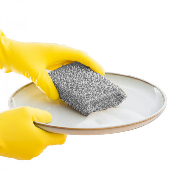 Esponja YORK para superficies de teflón con carcasa metálica 12,5x8x2,7cm