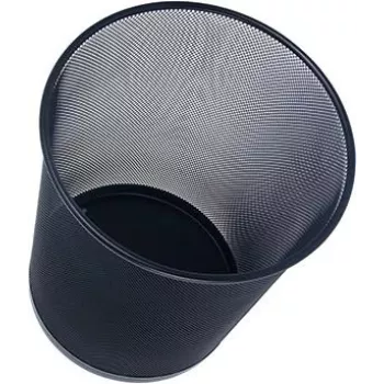 Papelera WEDO Office de metal de alambre, 18 l, redonda, negra, altura 350 mm
