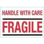rillprint etiquetas indicadoras HANDLE WITH CARE / FRAGILE, adhesivo permanente, blanco/rojo