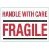 rillprint etiquetas indicadoras HANDLE WITH CARE / FRAGILE, adhesivo permanente, blanco/rojo