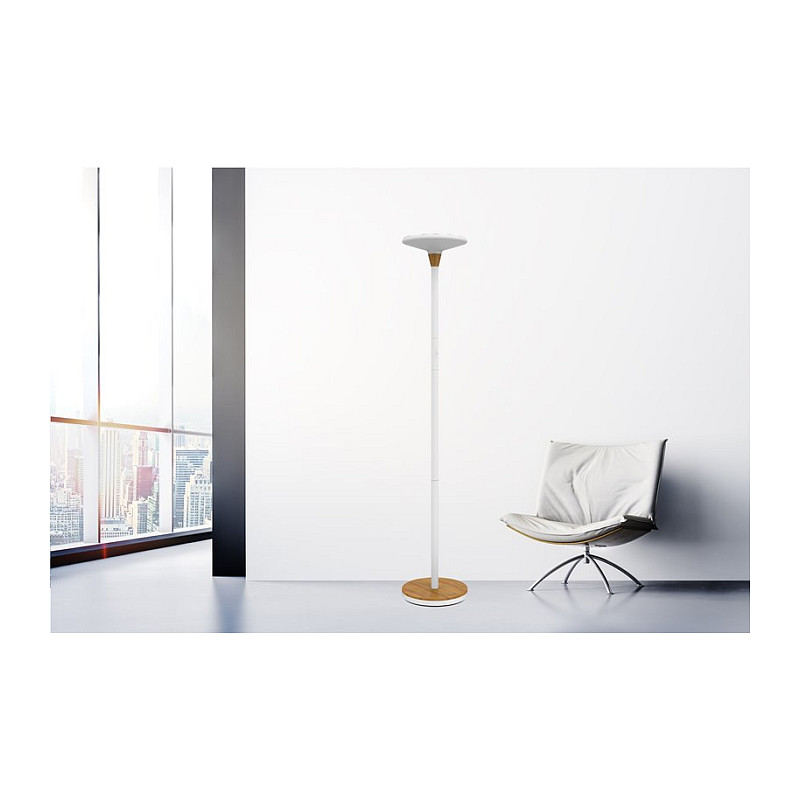 UNiLUX lámpara de pie 44,6 W blanco/bambú
