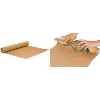 RAADHUIS Papel de embalaje en rollo, 750 mm x 250 m, papel kraft marrón, 70 g/m², marrón rayado