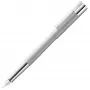 LAMY scala Pluma estilográfica de cartucho, plata cepillado, M (medio)
