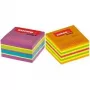 Kores Notas adhesivas cubo, 75 x 75 mm, colores neón, 5 colores, 450 hojas