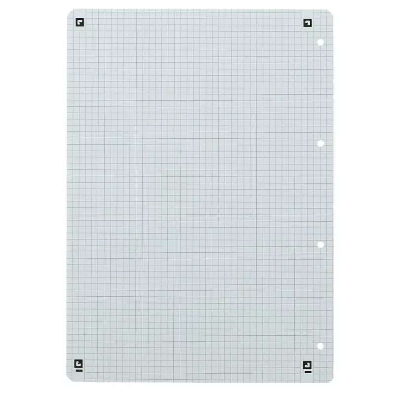 Oxford Recambios para archivador, DIN A4, cuadriculado (pauta 22), 50 hojas, sin margen, 4 taladros