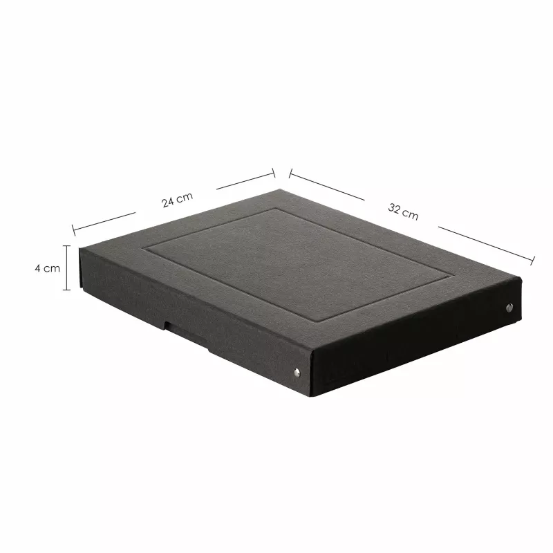 FALKEN PURE Caja de almacenamiento 500 hojas, 24 x 32 x 4 cm, negro