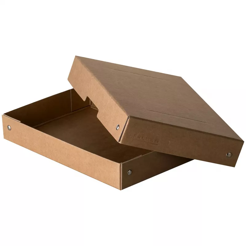 FALKEN PURE Caja de almacenamiento 500 hojas, 18 x 25 x 4 cm, marrón