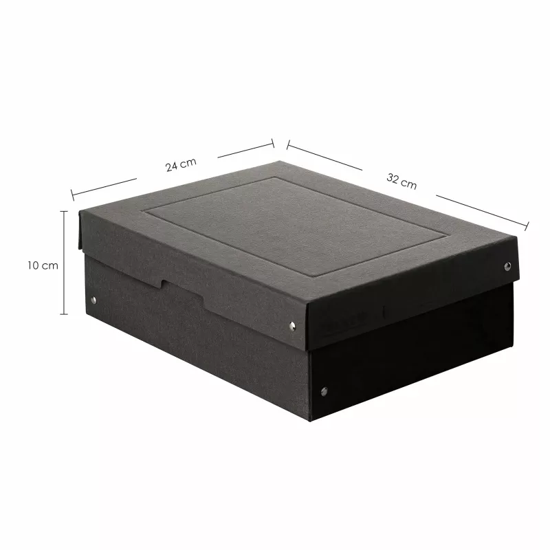 FALKEN PURE Caja de almacenamiento 7,0 l negra 24,0 x 32,0 x 10,0 cm