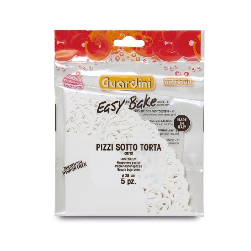 Guardini blondas decorativas de papel Easy Bake Ø 28 cm, 5 uds.