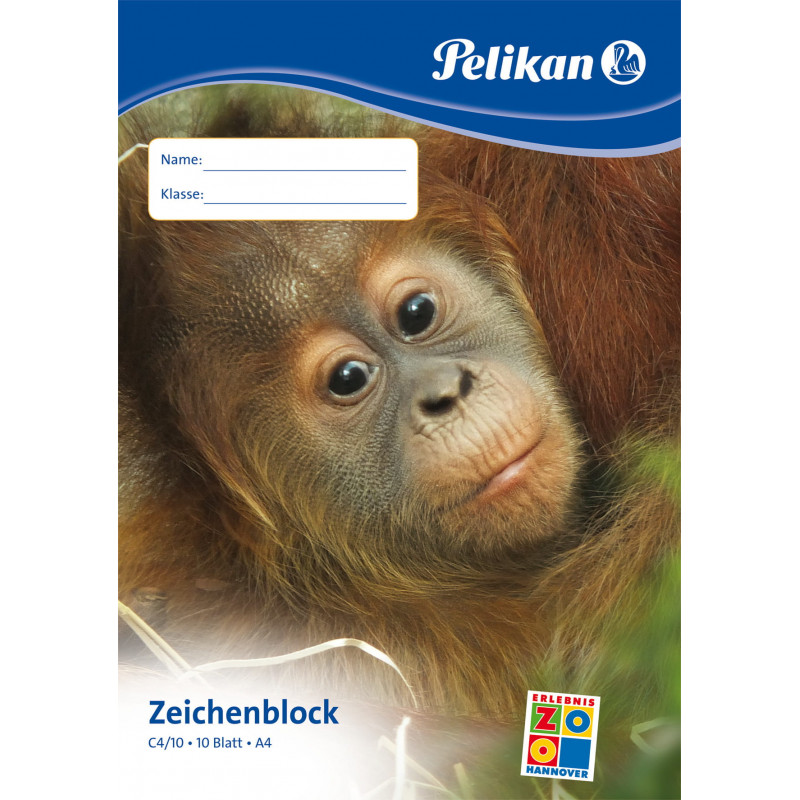 Pelikan C4/10 Bloc de dibujo A4, 100 g/m², 10 hojas, sin cloro, blanco