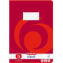 Herlitz Cuaderno escolar A4, 16 hojas, cuadriculado con margen (pauta 26), FSC Mix