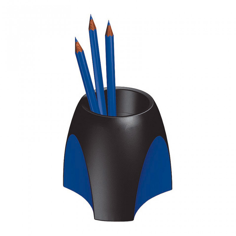 HAN Delta portalápices 6.5 x 4.9 x 8.8 cm negro/azul
