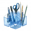 HAN SCALA portalápices 12.5 x 12.5 x 10.0 cm azul transparente
