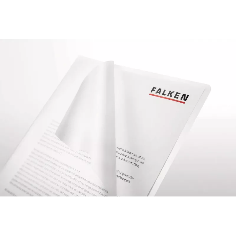 Falken Fundas de plástico DIN A4, superficie gofrada, 0,09 mm, transparente