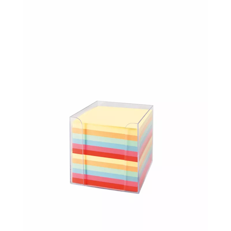 Caja de notas Folia con 700 notas, transparente, colores surtidos