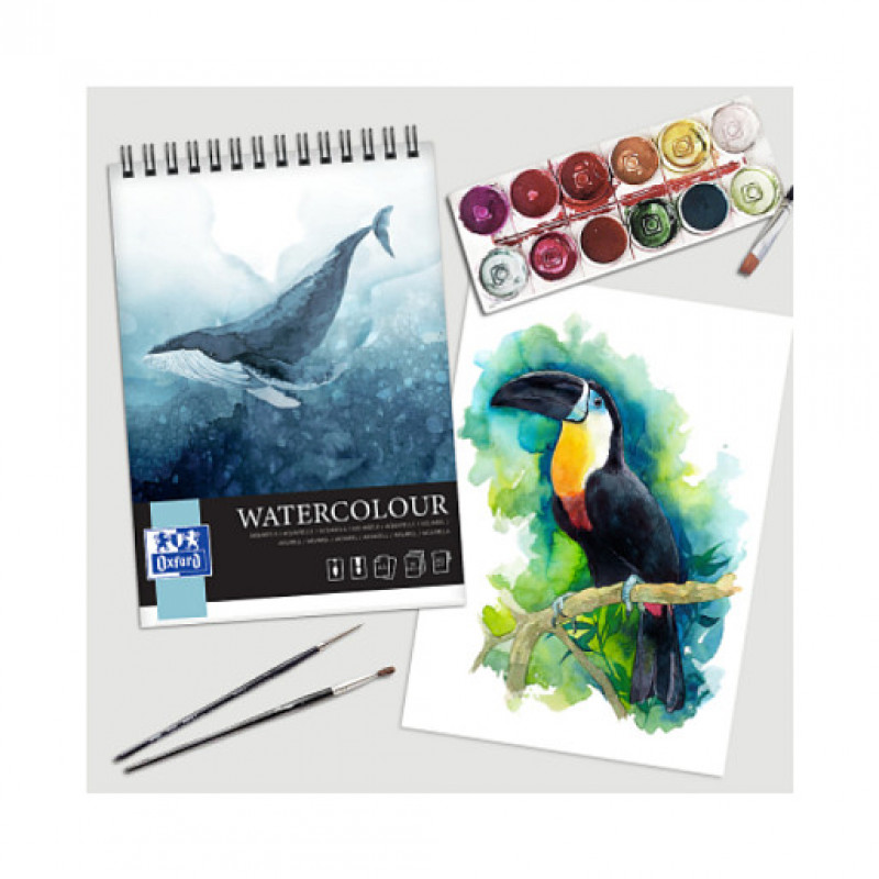 Bloc de acuarela Oxford Watercolour DIN A4, 10 hojas