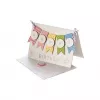 Tarjetas plegables con sobres folia DIN A6 blanco perla
