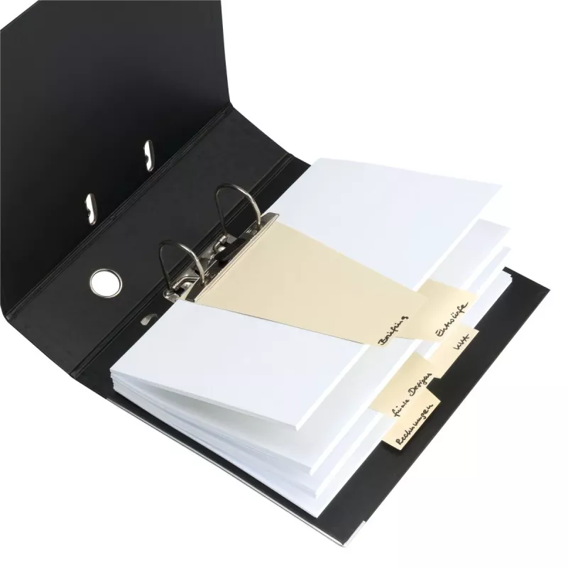herlitz Separadores, trapezoidales, cartón Manila, para DIN A4, perforados, 120 x 230 mm, 100 unidades
