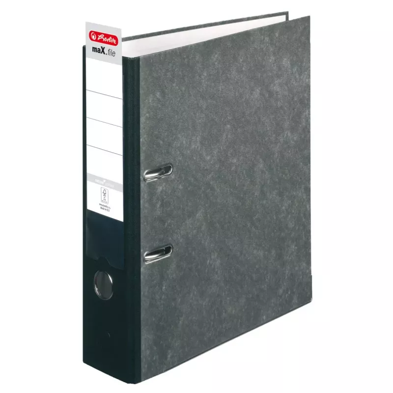 Herlitz Archivador maX.file nature pock A4, 8 cm, cubierta Wolkenmarmor