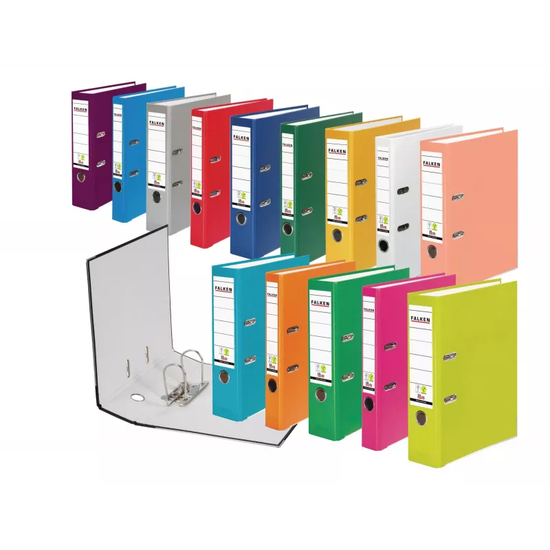 FALKEN Color Archivador DIN A4, 8 cm, plástico, verde claro