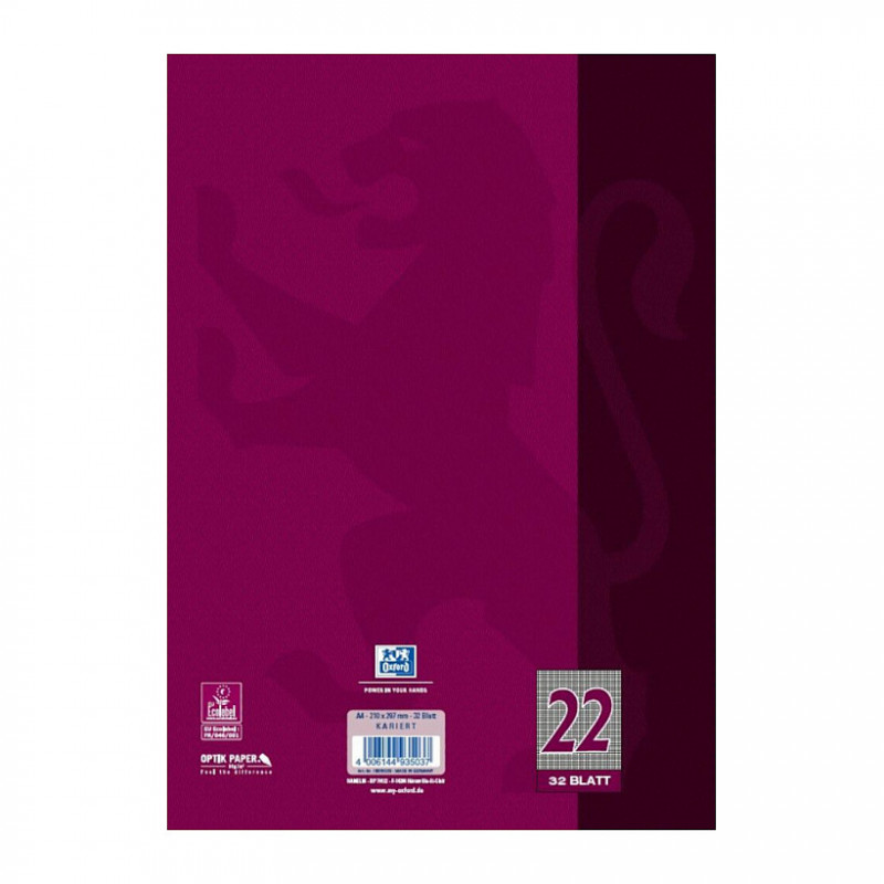 Cuaderno OXFORD cuadriculado DIN A4 32 hojas