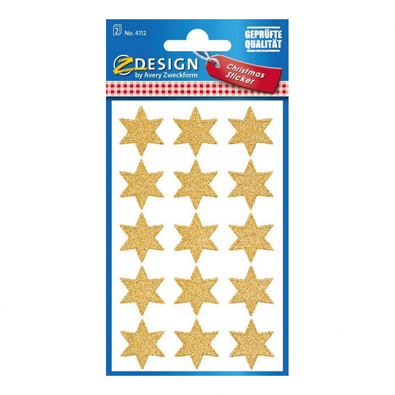 AVERY Zweckform pegatinas de estrellas, oro, 30 etiquetas