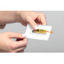 Durable CLICK FOLD placa identificativa con imán 40 x 75 mm, transparente, 10 uds.