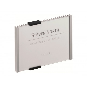 Durable INFO SIGN placa de puerta, 210 x 148,5 mm, plata metalizado (480523)