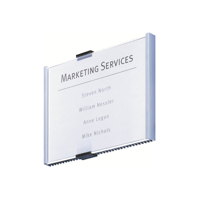 Durable INFO SIGN placa de puerta, 210 x 148,5 mm, plata metalizado (480523)