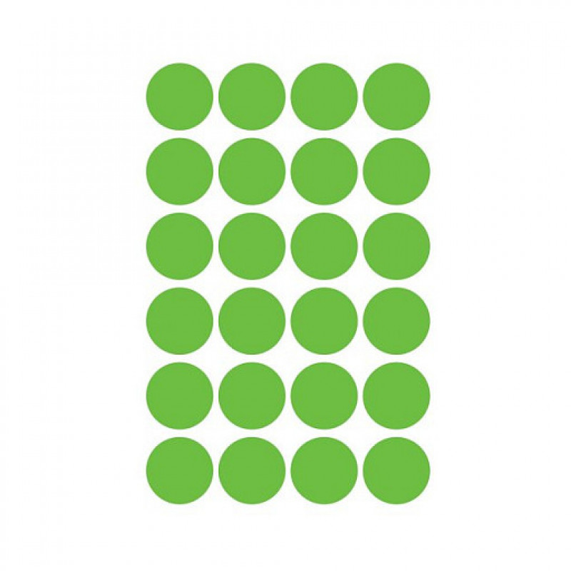Avery Zweckform 3597 puntos de marcado despegables, Ø 18 mm, verdes, 96 uds.