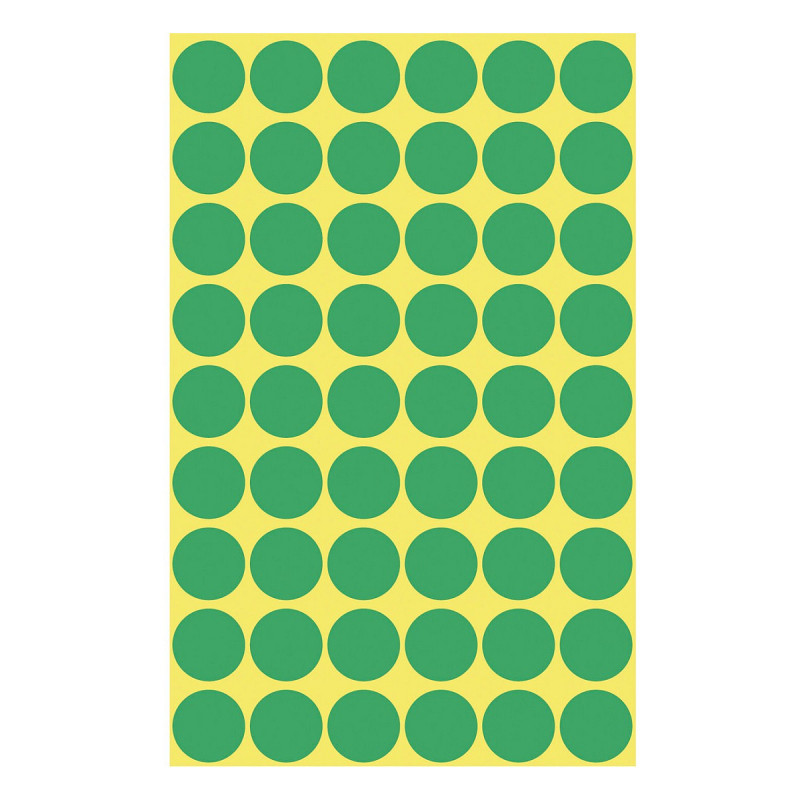 Avery Zweckform 3143 puntos de marcado, Ø 12 mm, verdes, 270 uds.