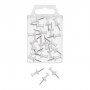 WEDO chinchetas, blancas, contenido: 20 uds., longitud de chincheta: 12 mm, diámetro de cabeza: 10 mm, en caja transparente (54 100)