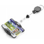 DURABLE portacarnés con yoyó EXTRA FUERTE para 1 tarjeta, negro (868901)