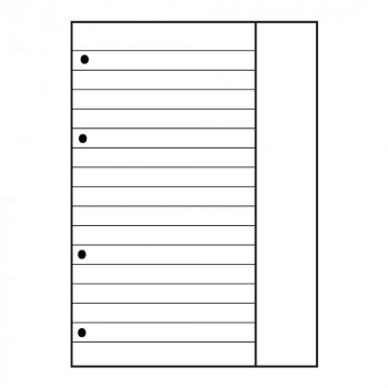 OXFORD Recambio para archivador A4 rayado, 50 hojas