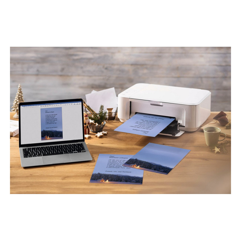 Papel de cartas navideño SIGEL motivo capilla navideña DIN A4 90 g/m² 100 hojas
