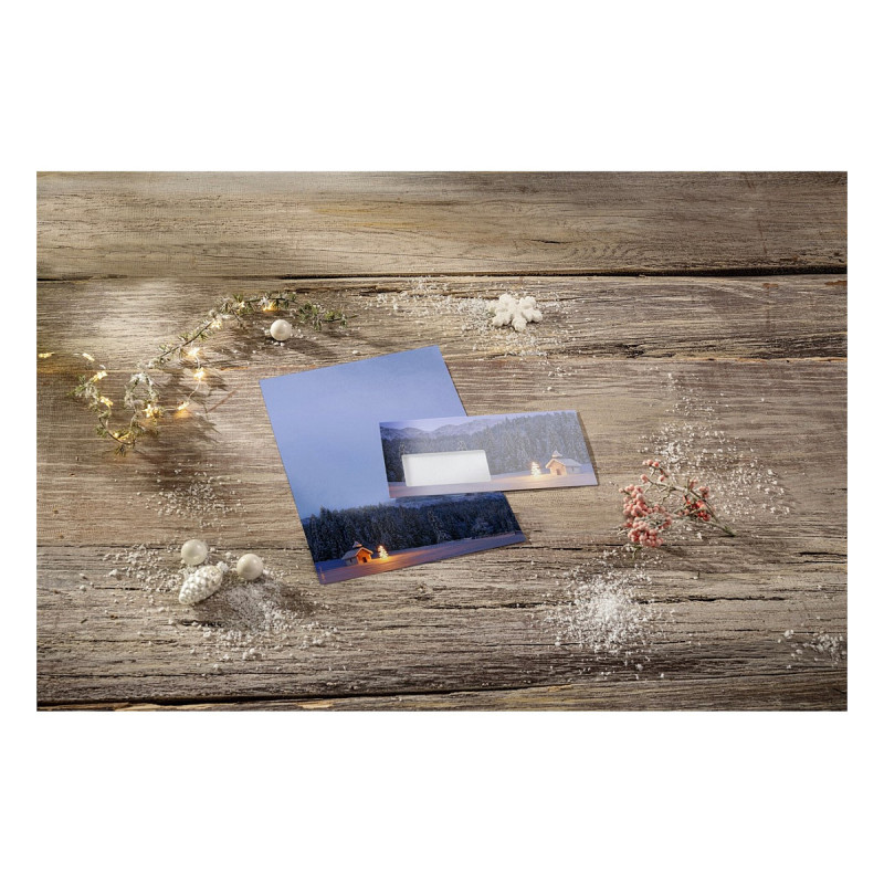 Papel de cartas navideño SIGEL motivo capilla navideña DIN A4 90 g/m² 100 hojas