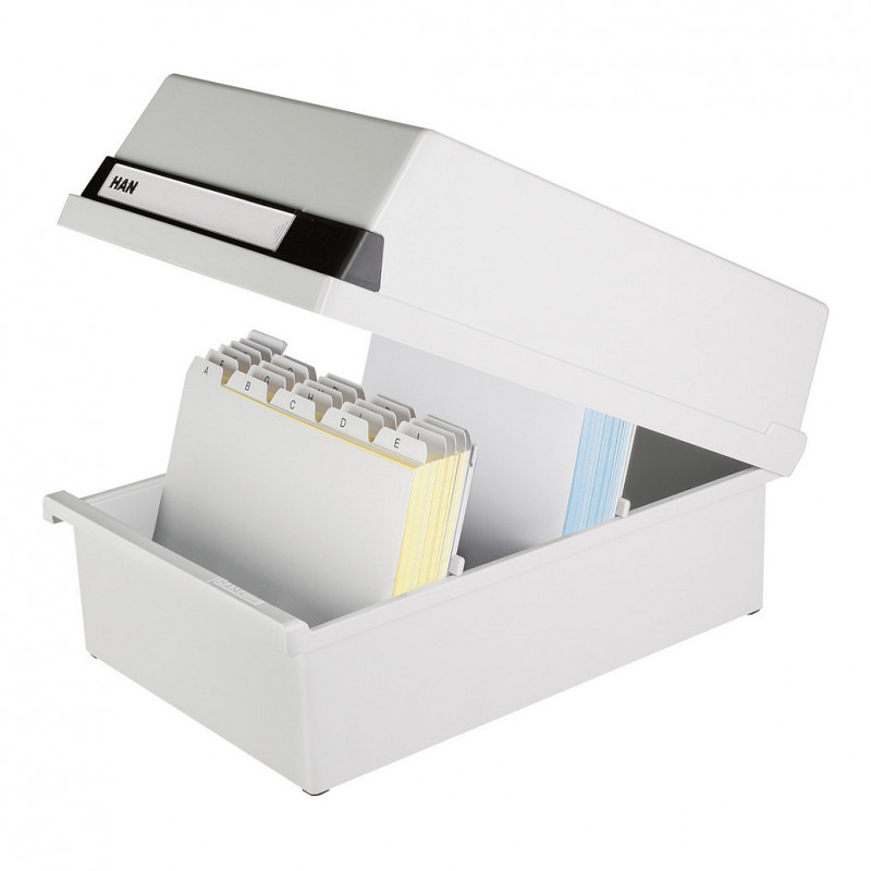 Fichero HAN con tapa DIN A5 para 1.300 fichas, gris (955-11)