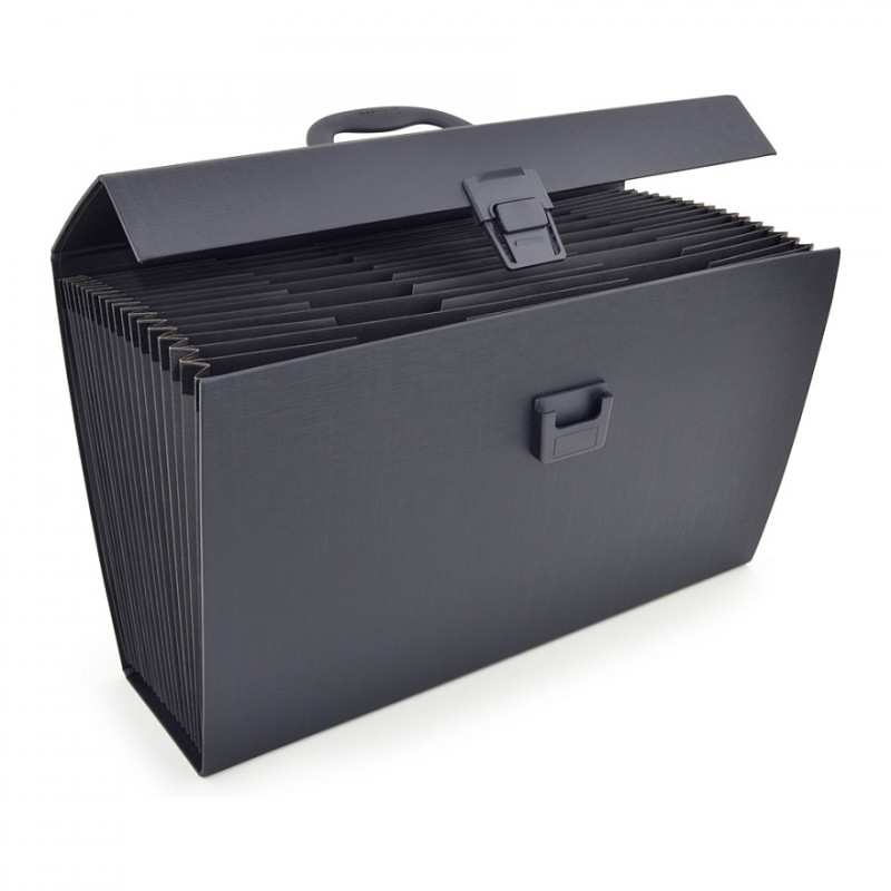 Carpeta de abanico RAPESCO® DIN A4 19 compartimentos negra
