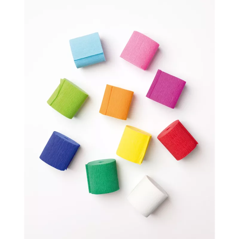 folia papel crepé cintas decorativas color surtido 32,0 g/m² 10 rollos