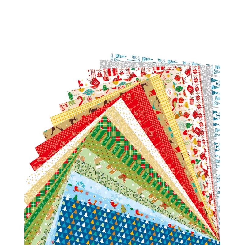 folia Bloc de motivos Navidad, 270 g/m², colores surtidos