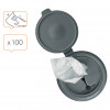 Nobo Toallitas limpiadoras para pizarra blanca, dispensador de plástico reciclado, 100 toallitas