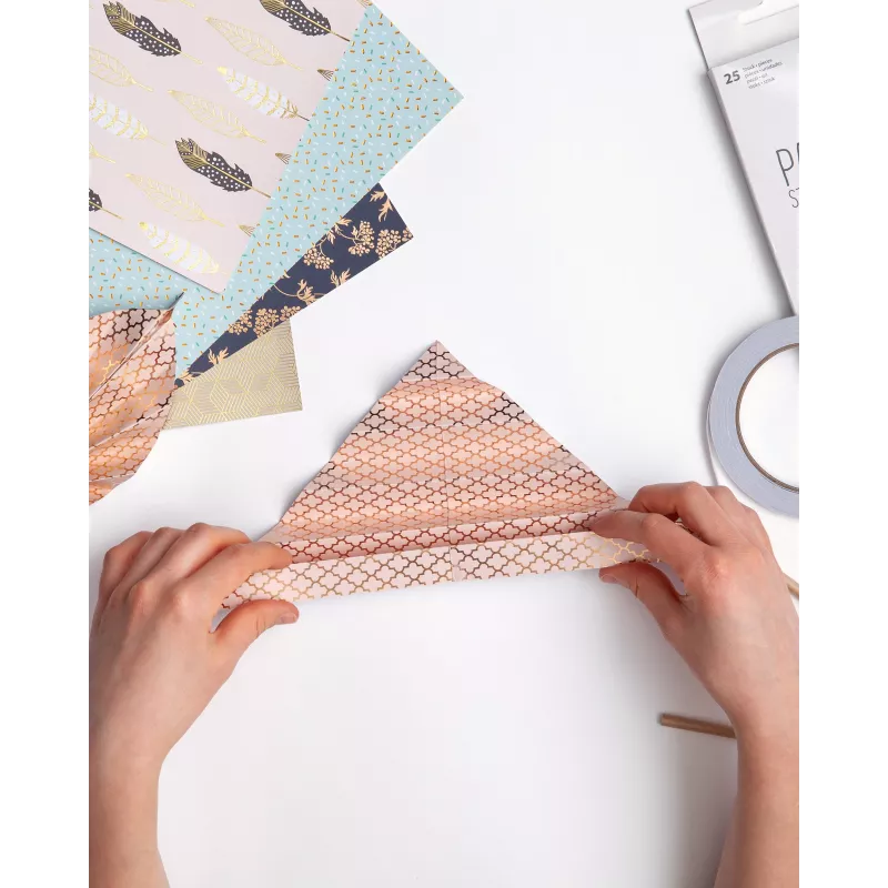 folia Bloc de papel decorado DIN A4, 165 g/m²