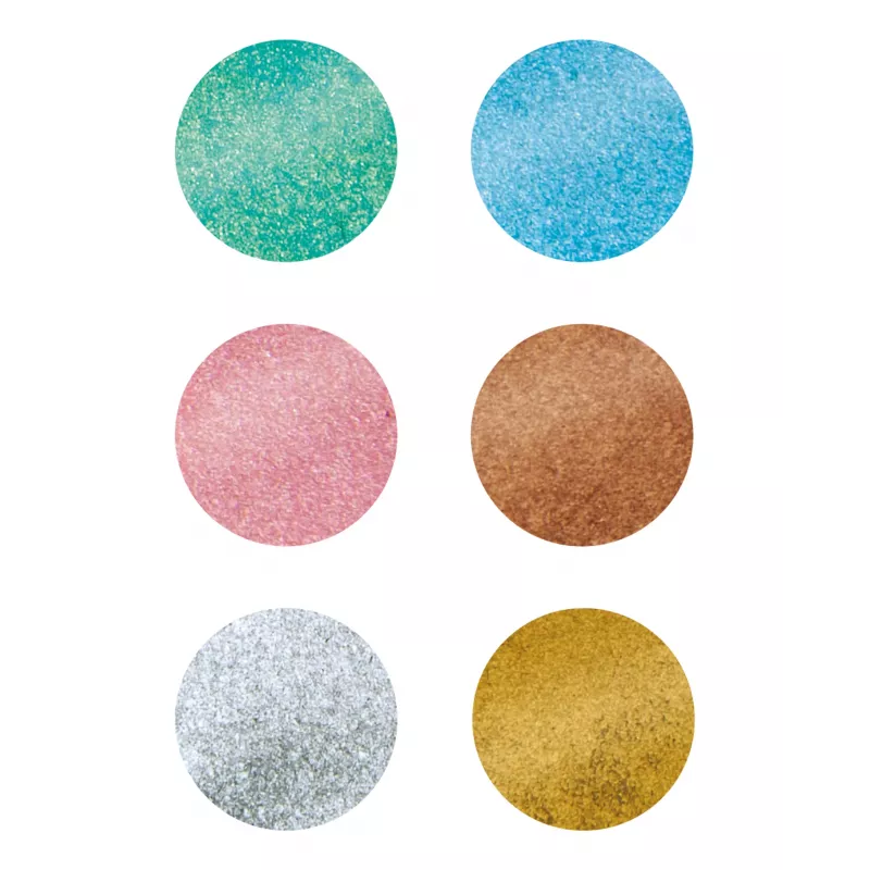 folia almohadillas para sellos 6x 2,4 x 2,4 cm dorado, plata, cobre, rojo, azul, verde