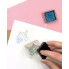 folia almohadillas para sellos 6x 2,4 x 2,4 cm dorado, plata, cobre, rojo, azul, verde