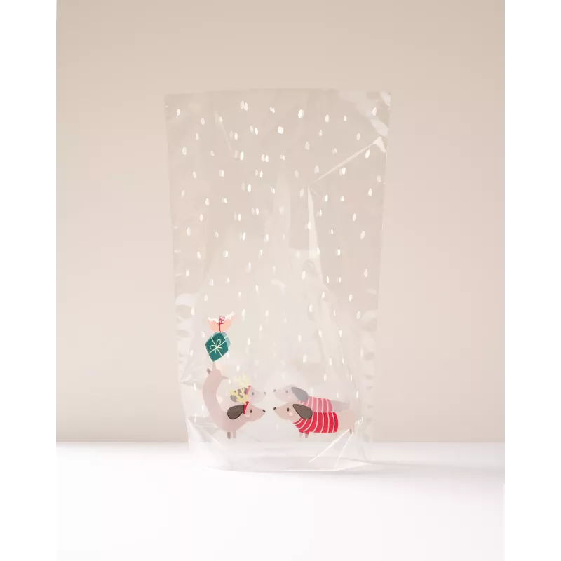 folia bolsa de fondo PP MERRY WOOFMAS 14,5 x 23,5 cm