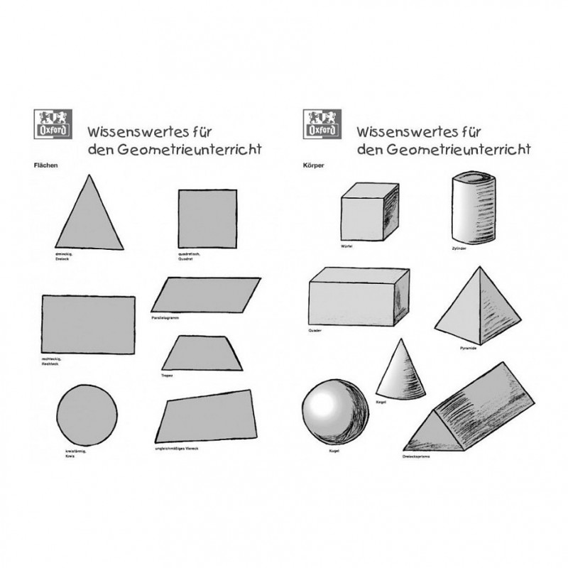 OXFORD cuadernos de geometría cuadrícula de puntos A4 16 hojas
