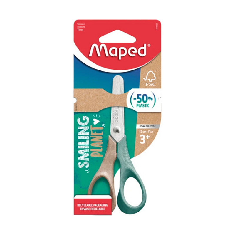 Tijeras Smiling Planet Vivo Maped 12 cm