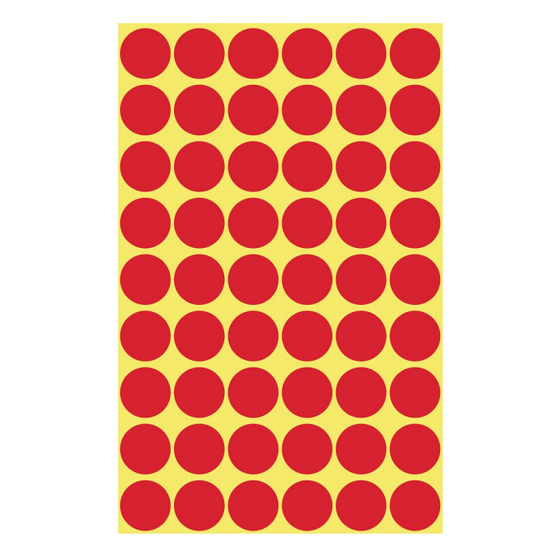 AVERY Zweckform Puntos de marcado 3141, rojo, Ø 12 mm, 270 uds.