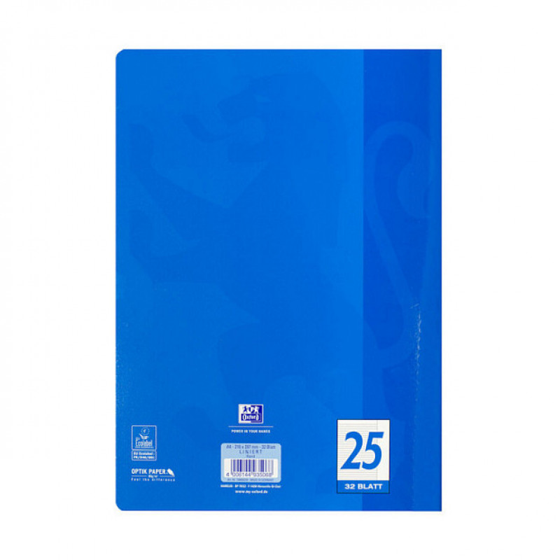 OXFORD Cuaderno doble rayado DIN A4 32 hojas