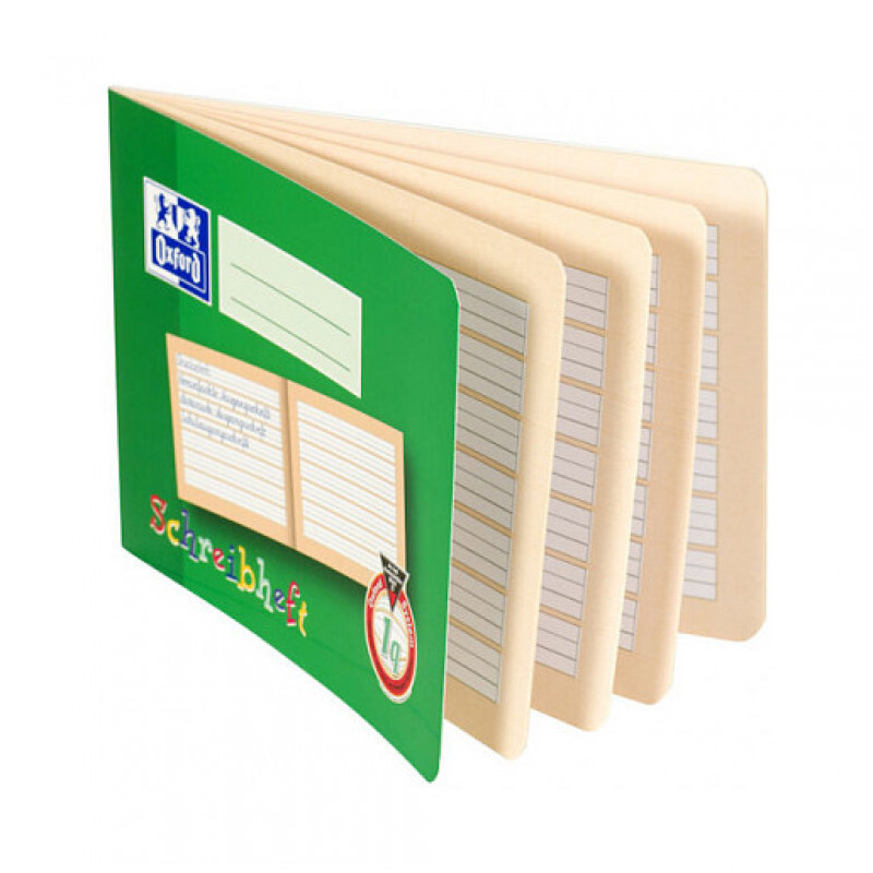OXFORD Cuaderno de ejercicios de escritura rayado DIN A5 apaisado 16 hojas